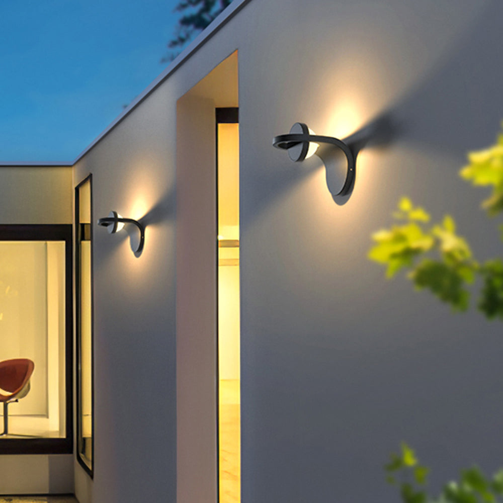Orr Arc Solar Adjustable Outdoor Wall Lamp 