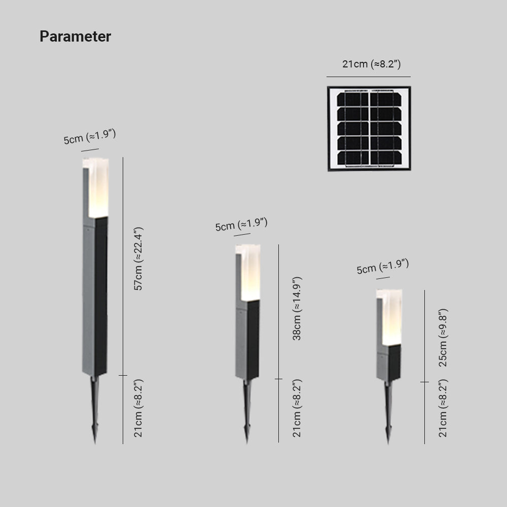 Pena Solar Energy Outdoor Lamps Path Light, Hallway/Garden L 25/38/57CM 