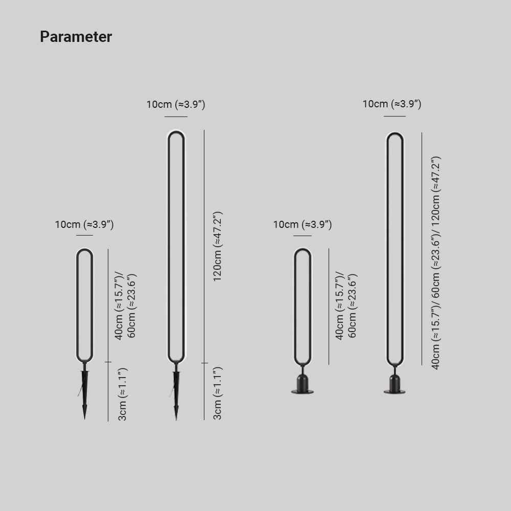 Pena Oval Solenergi Udendørslamper Sti-lys, Gangen/Have, L 40/60/120CM