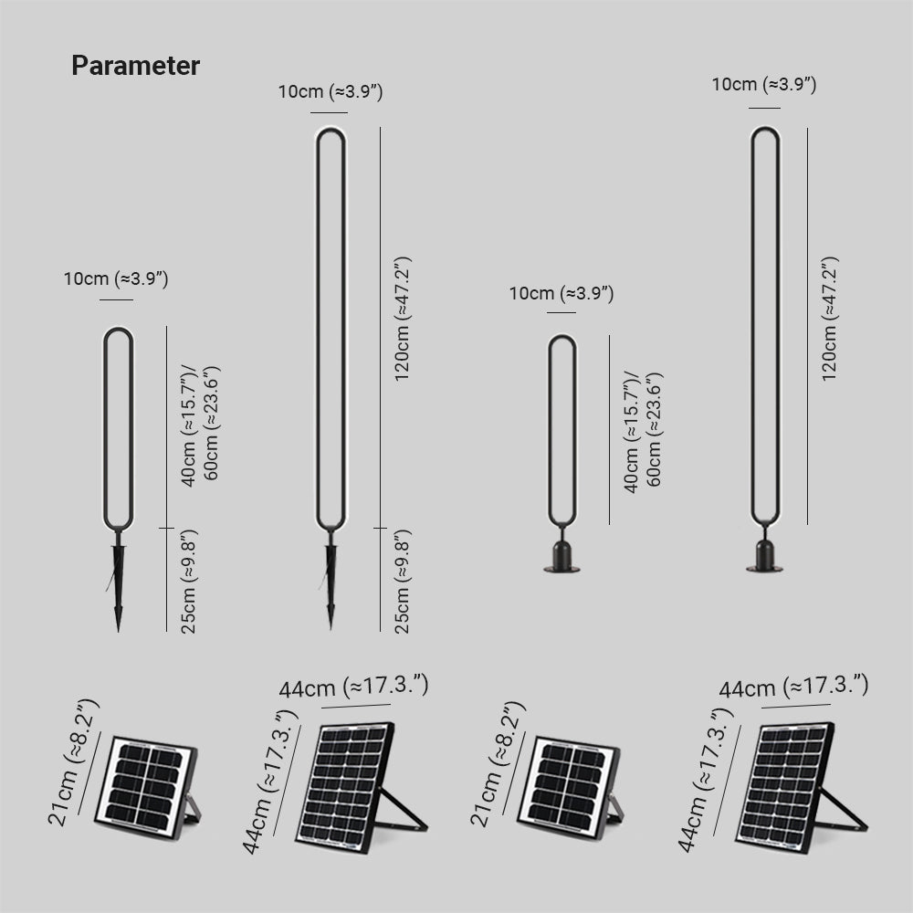 Pena Oval Solenergi Udendørslamper Sti-lys, Gangen/Have, L 40/60/120CM