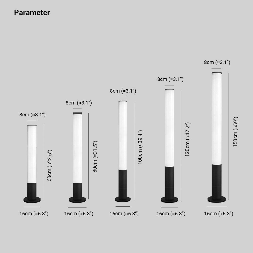 Pena Minimalist Outdoor Lamps Ground Light, Hallway/Garden L 60CM/80CM/100CM/120CM/150CM 