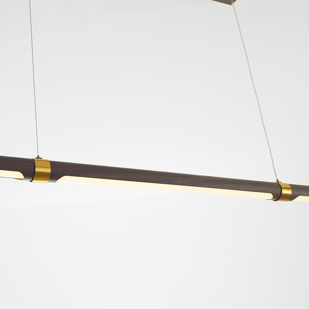 Ozawa Modern Minimalist Pendant Lamp, Metal Water Transfer Wood 