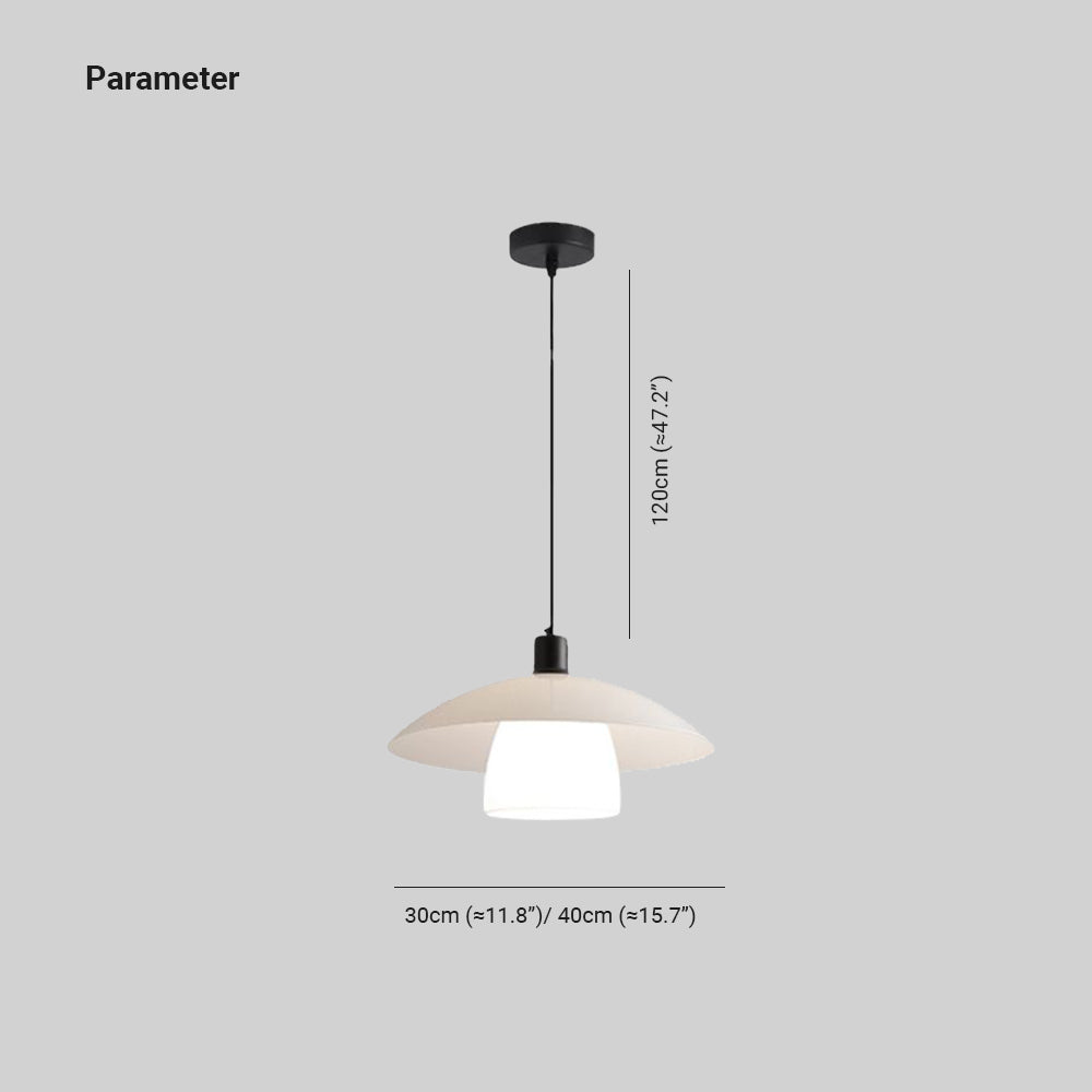 Carins White Pendant Lamp, DIA 30CM/40CM