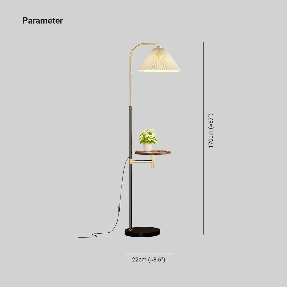 Ozawa Plisseret Gulvlampe/bordlampe, 2 Farve, L 170CM - Las Sola-DK