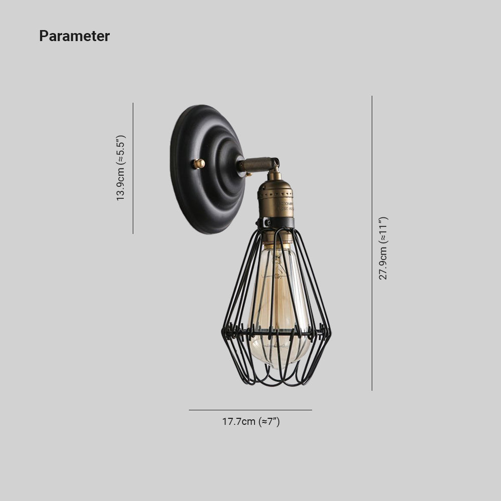Alessio Industrial Hallway Wall Lamp, 2 Colours 