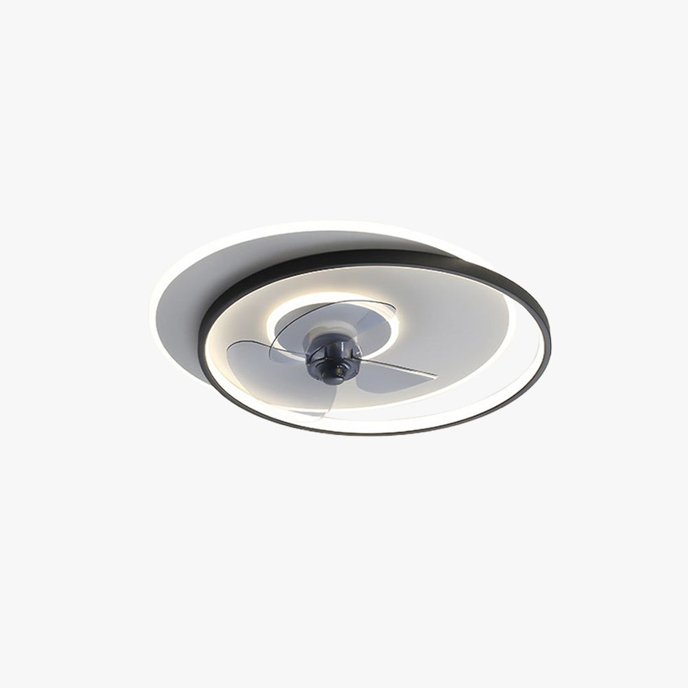 Quinn Double-ring Ceiling Fan with Light, 2 Colour, DIA 46/56CM 