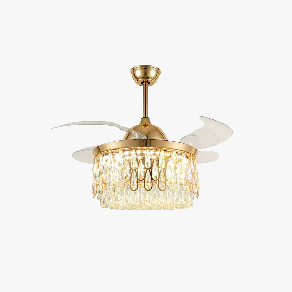 Kirsty Crystal Ceiling Fan with Light, DIA 107CM 