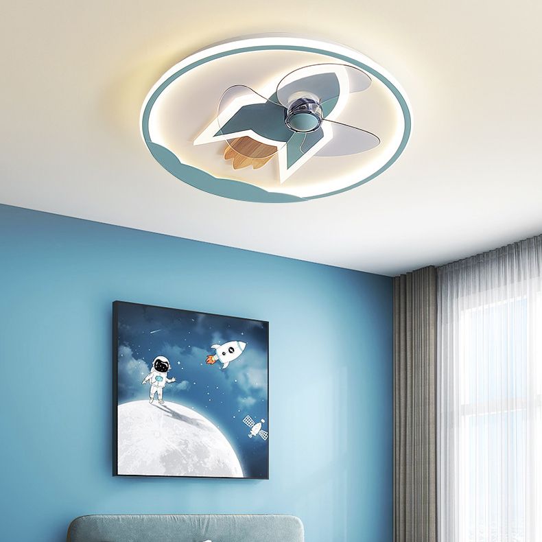 Minori Rocket Shape 2-Lights Ceiling Fan with Light, 5 Colour, DIA 46CM/55CM