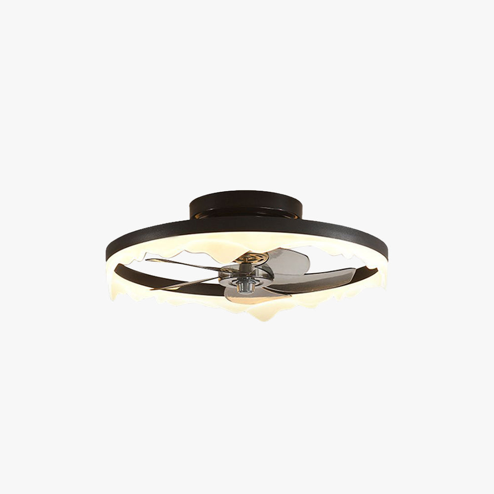 Herbert White &amp; Black Ceiling Fan with Light, 2 Colour, DIA 50CM 