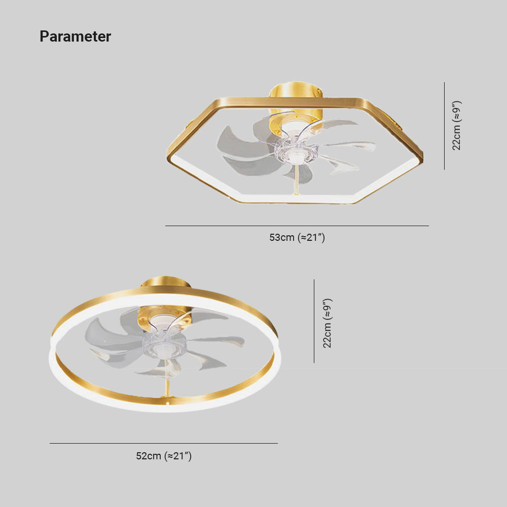 Bella Ceiling Fan with Light, 3 Style, DIA 52/53CM 