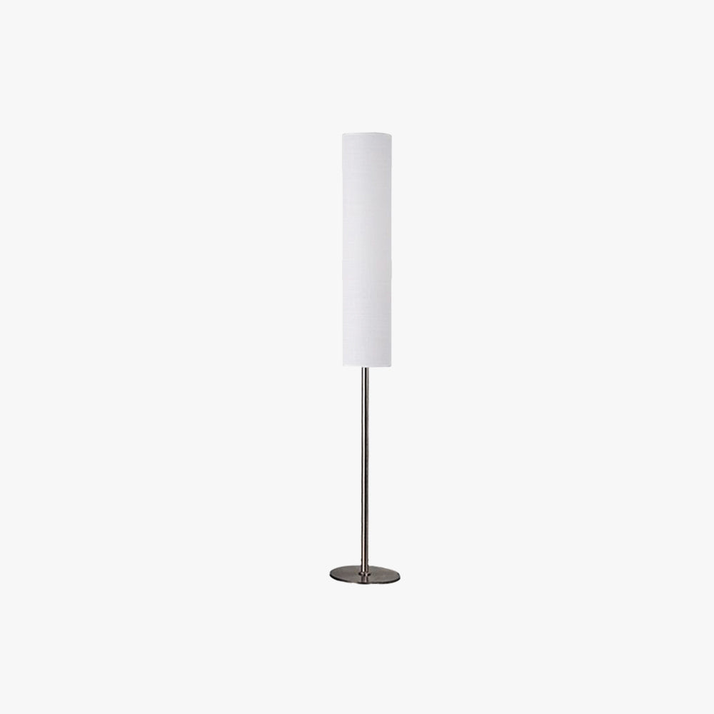 Renée Modern Cylinder Fabric Metal Floor Lamp, White/Red/Brown/Coffee