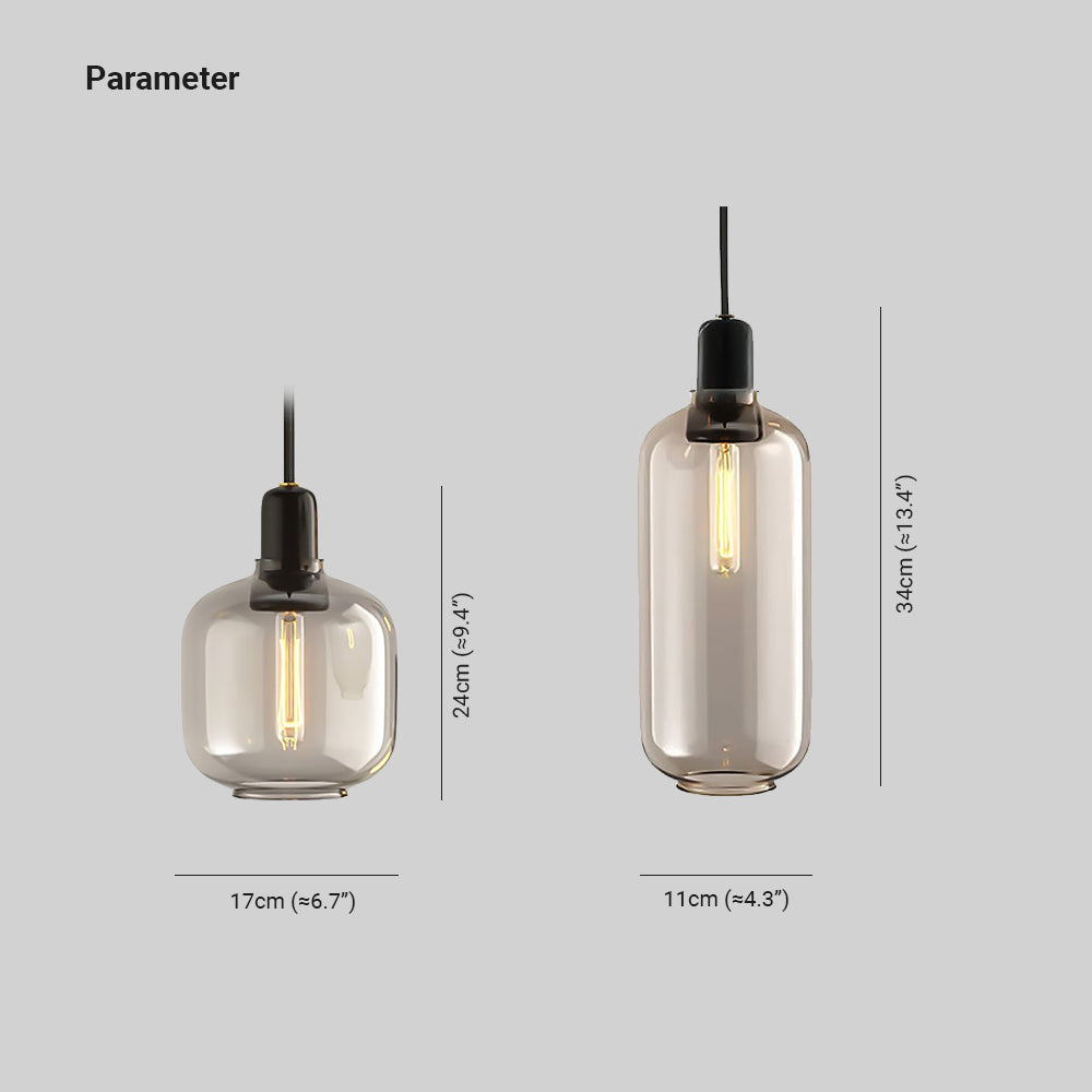 Hailie Cylinder Pendant Lamp, 2 Colours, DIA 11CM/17CM