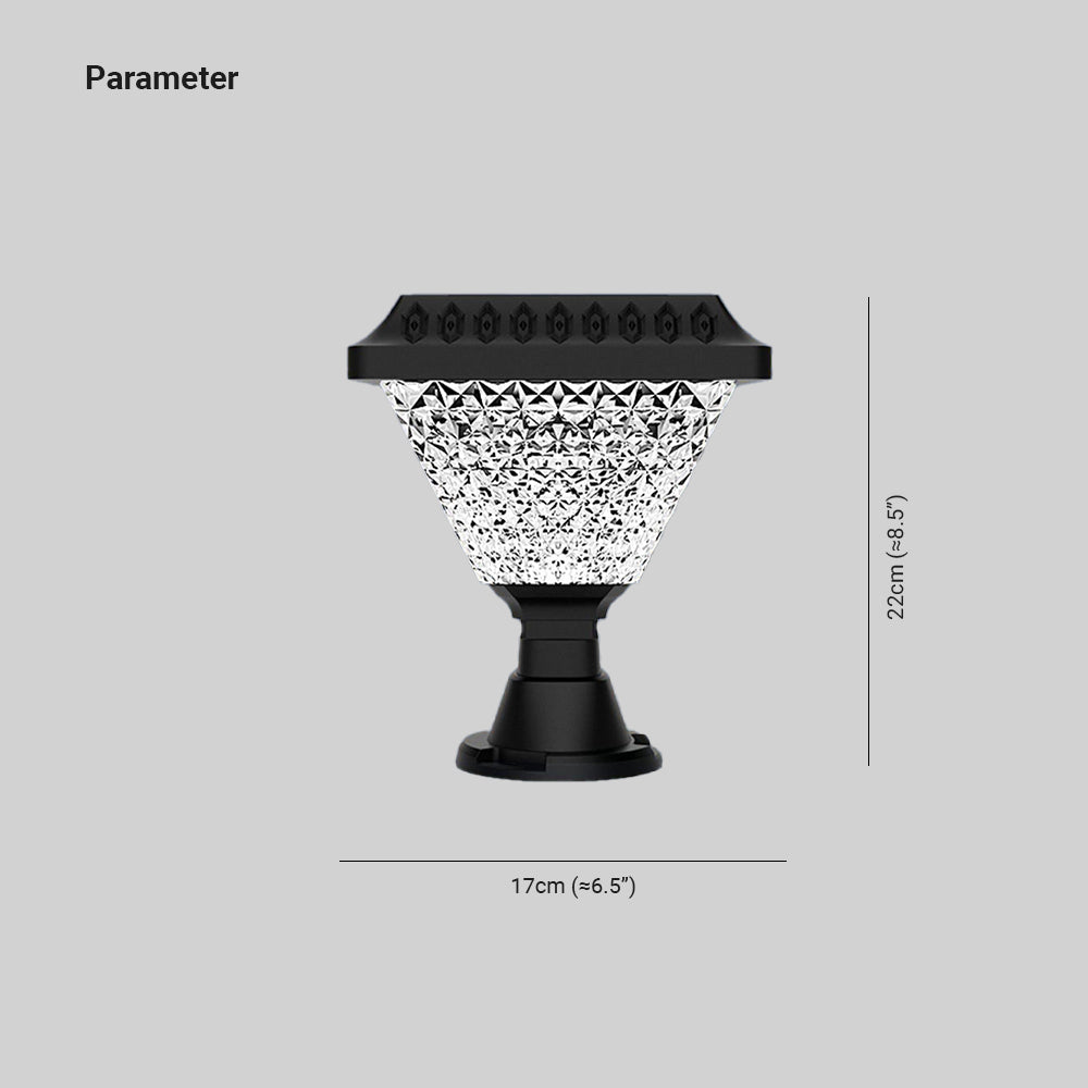 Riley Geometry Solar Pier-Mount Udendørslamper