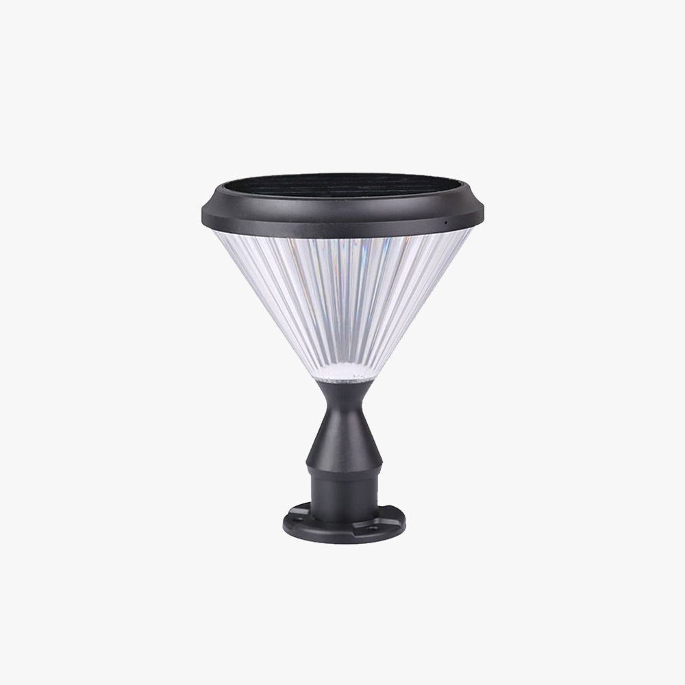 Riley Diamond Shape Solar Pier-Mount Outdoor Pillar Light 