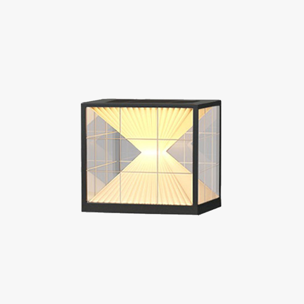 Riley Pyramid Shape Pier-Mount Solar Outdoor Pillar Light 