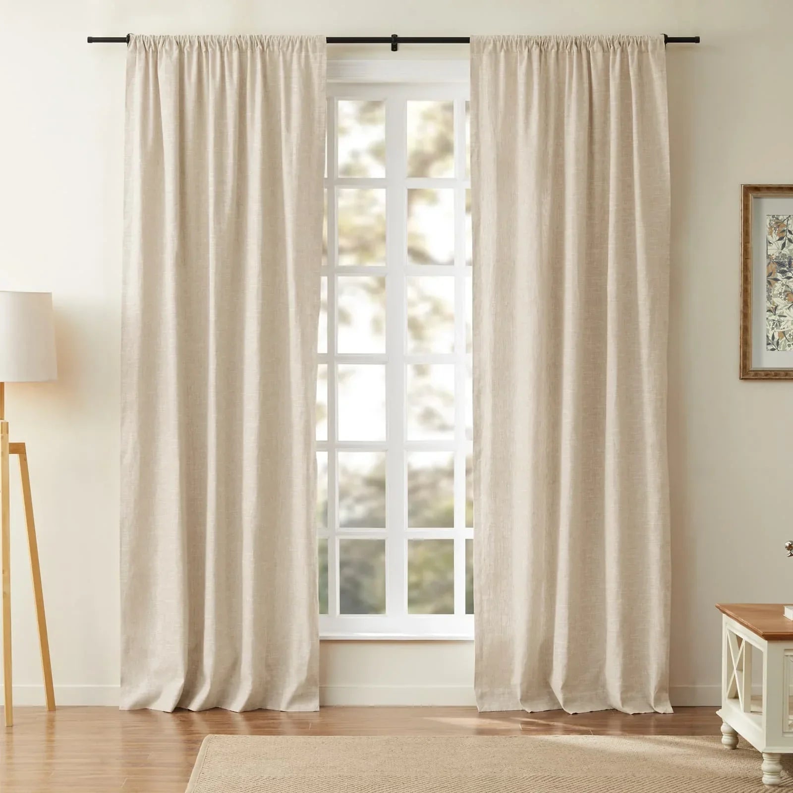 Aira Luxury Linen Cotton Soft Curtain, Bedroom Soft Top 