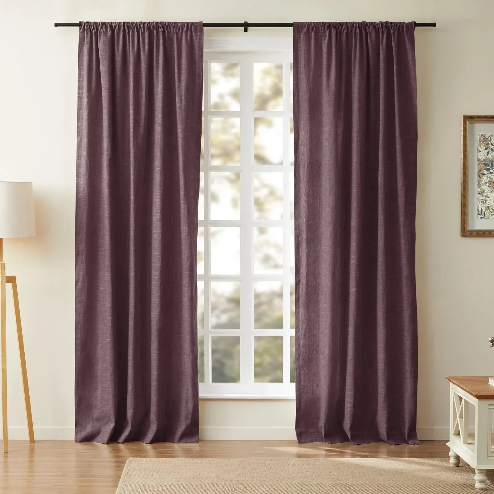 Aira Luxury Linen Cotton Soft Curtain, Bedroom Soft Top 