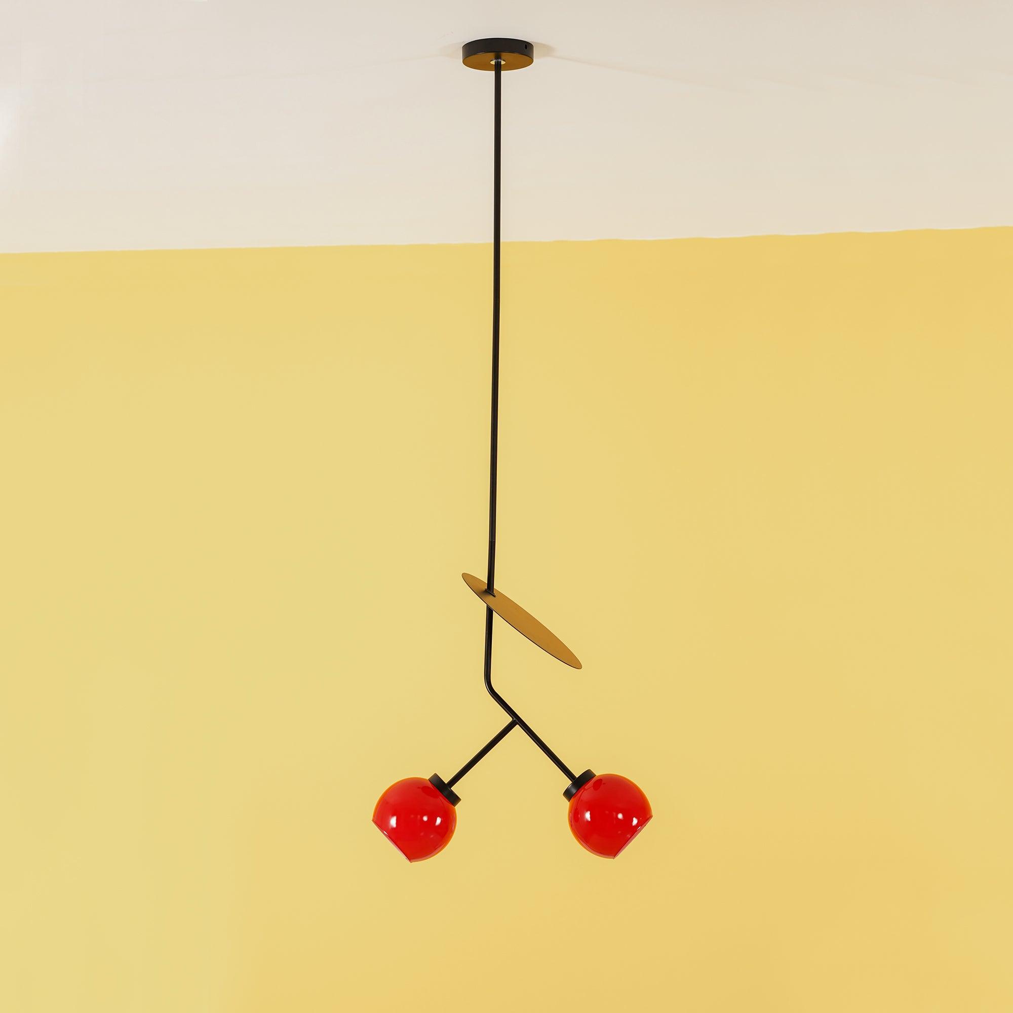 Valentina Cherry Pendant Lamp, Metal &amp; Glass, 3 Colours 