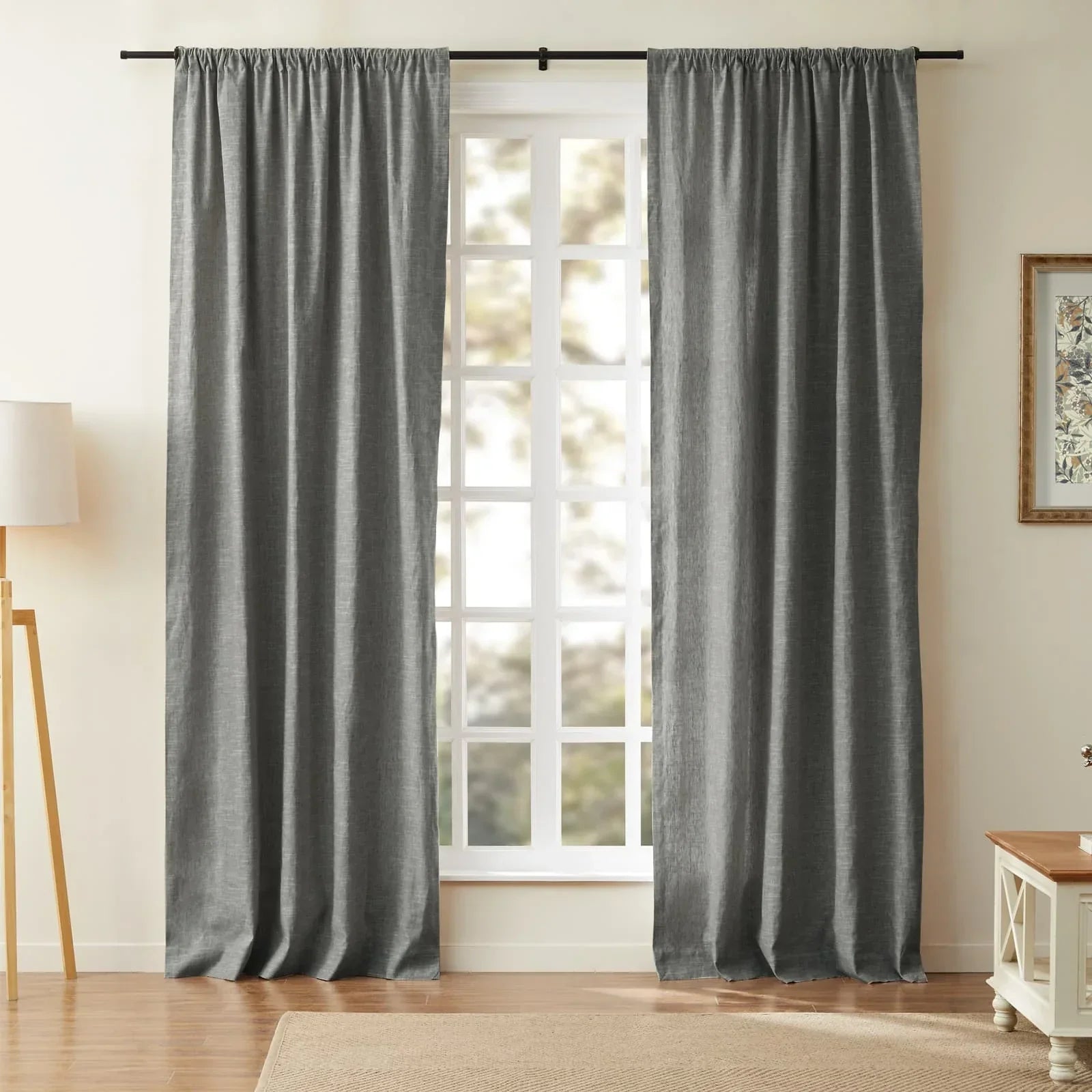 Aira Luxury Linen Cotton Soft Curtain, Bedroom Soft Top 