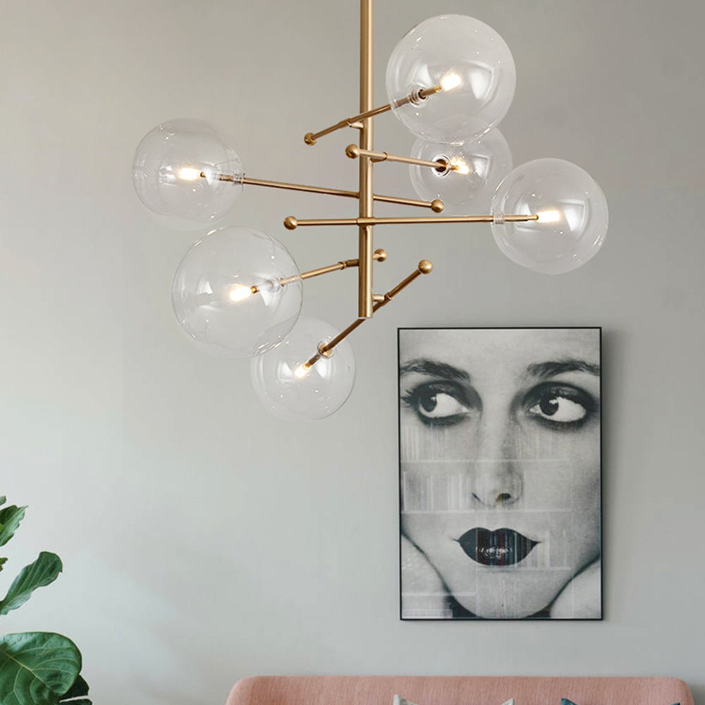 Valentina Modern Bubble Pendant Lamp, Gold