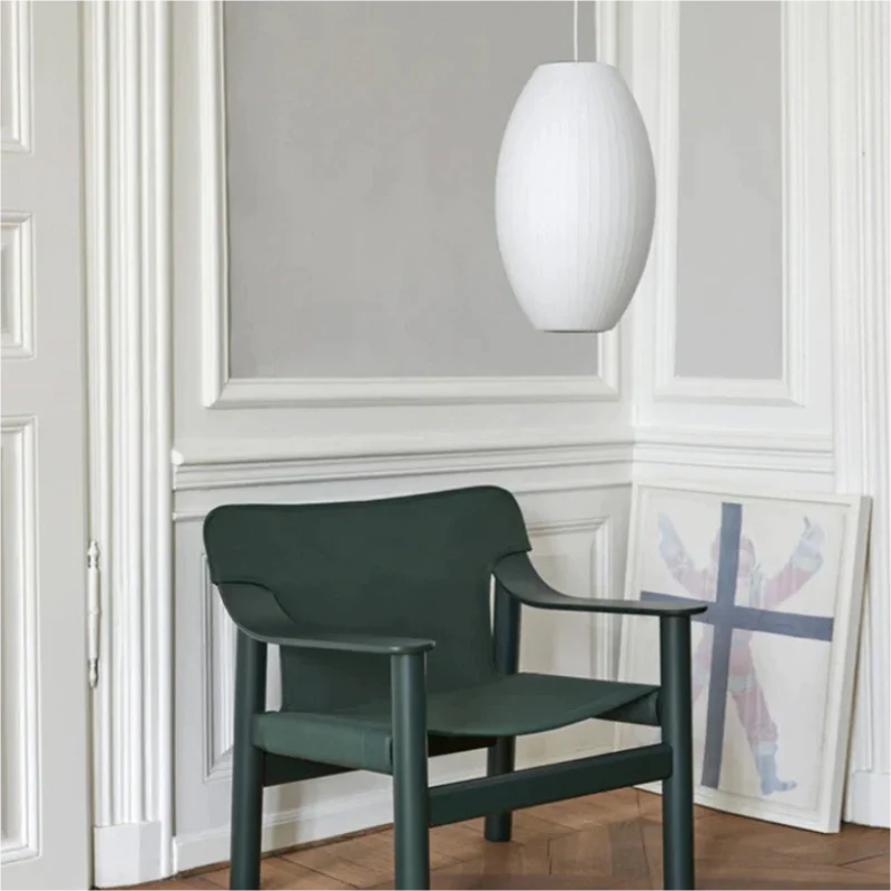 Renée White Single Pendant Lamp, Artificial Silk Shade, 6 Style 