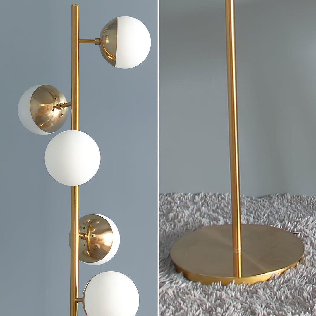 Valentina Floor lamp Bold Modern, Metal/Ceramic, White/Gold, Living room