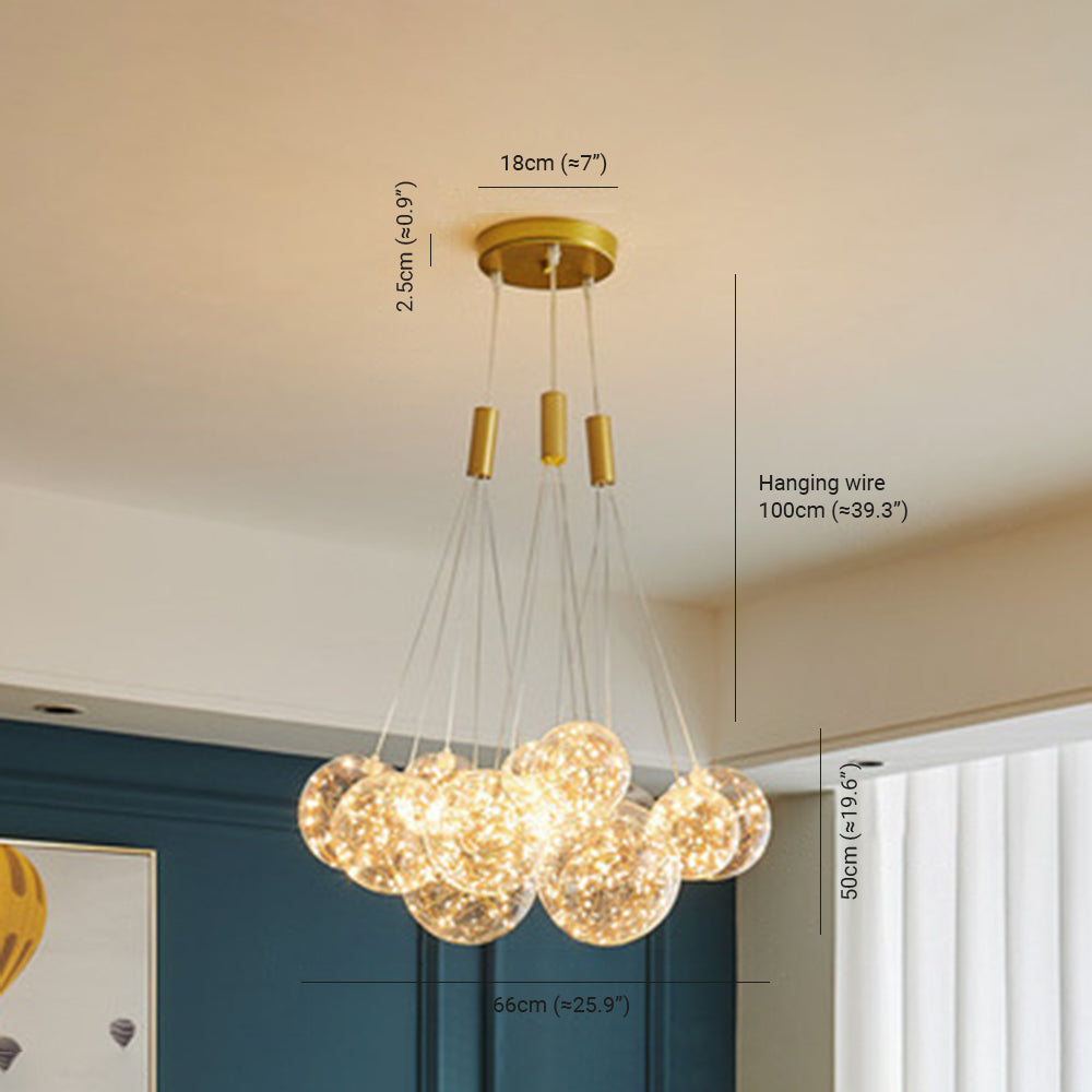 Sumait Romantic Glass Bubble LED Pendant Lamp