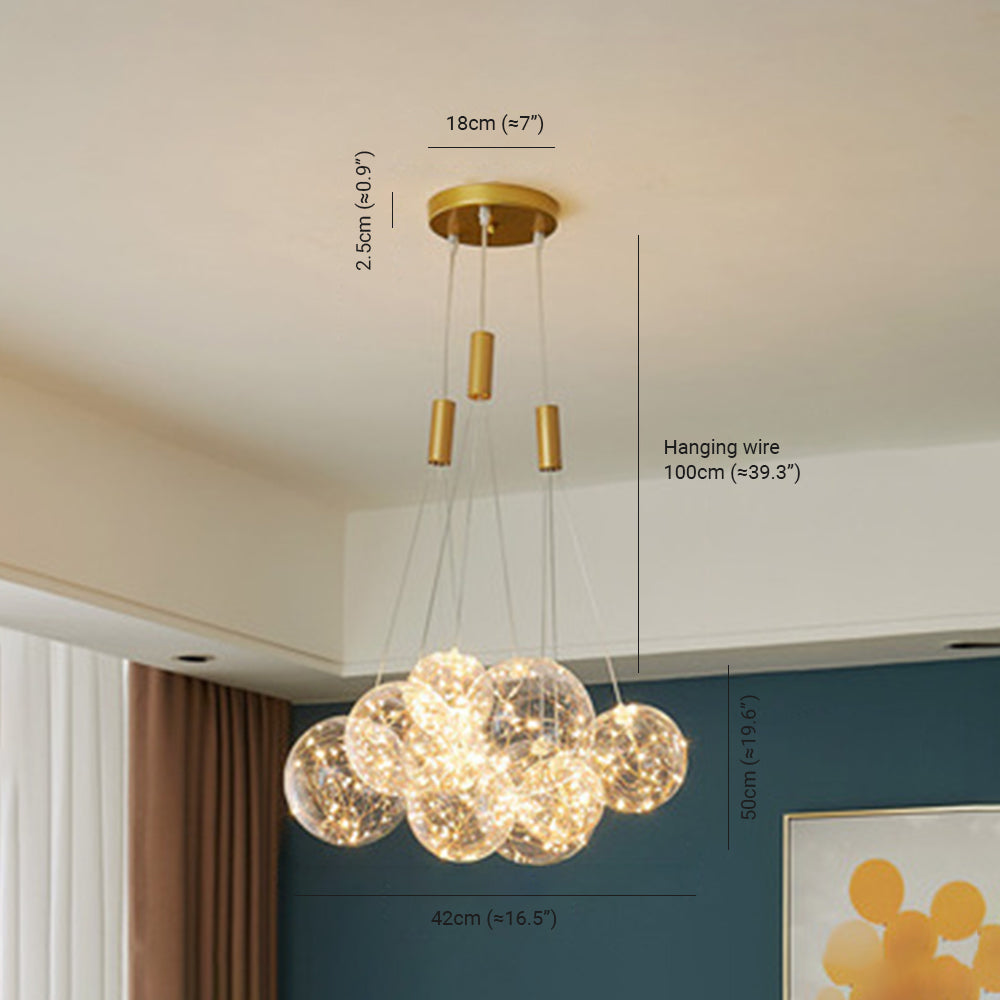 Sumait Romantic Glass Bubble LED Pendant Lamp