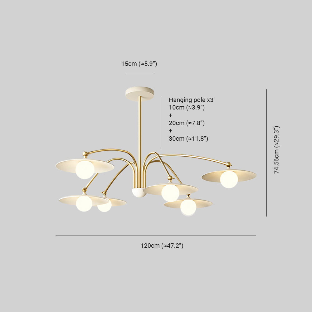 Cairns Pendellampe Adjustable, 3/6/8 Hoveder， Stuen/Soveværelset