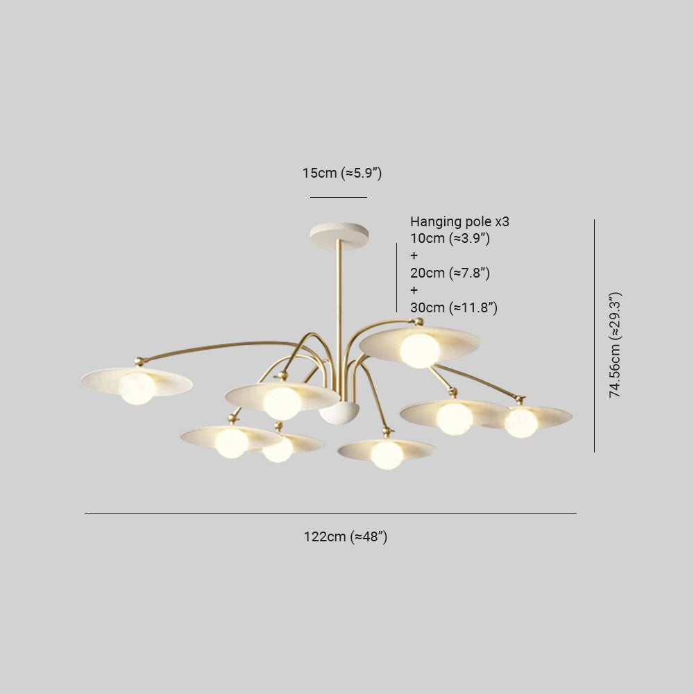 Cairns Pendellampe Adjustable, 3/6/8 Hoveder， Stuen/Soveværelset