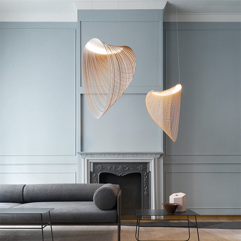 Ozawa Pendant Lamp, Wood, Living Room/Bedroom, Dia 40/60/80cm