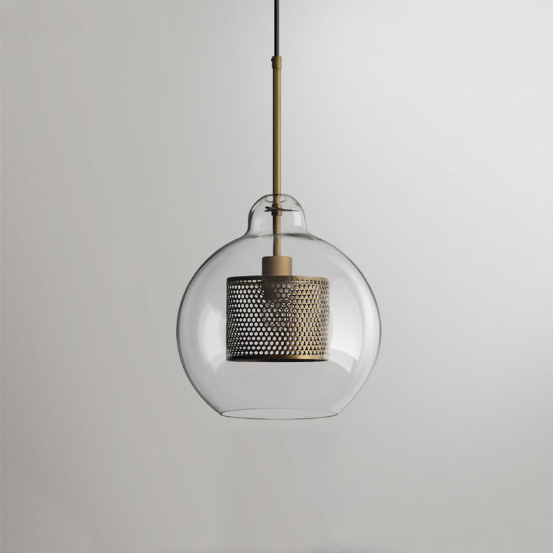 Oneal Moderne Gylden Pendellampe, Metal/Glas - Las Sola-DK