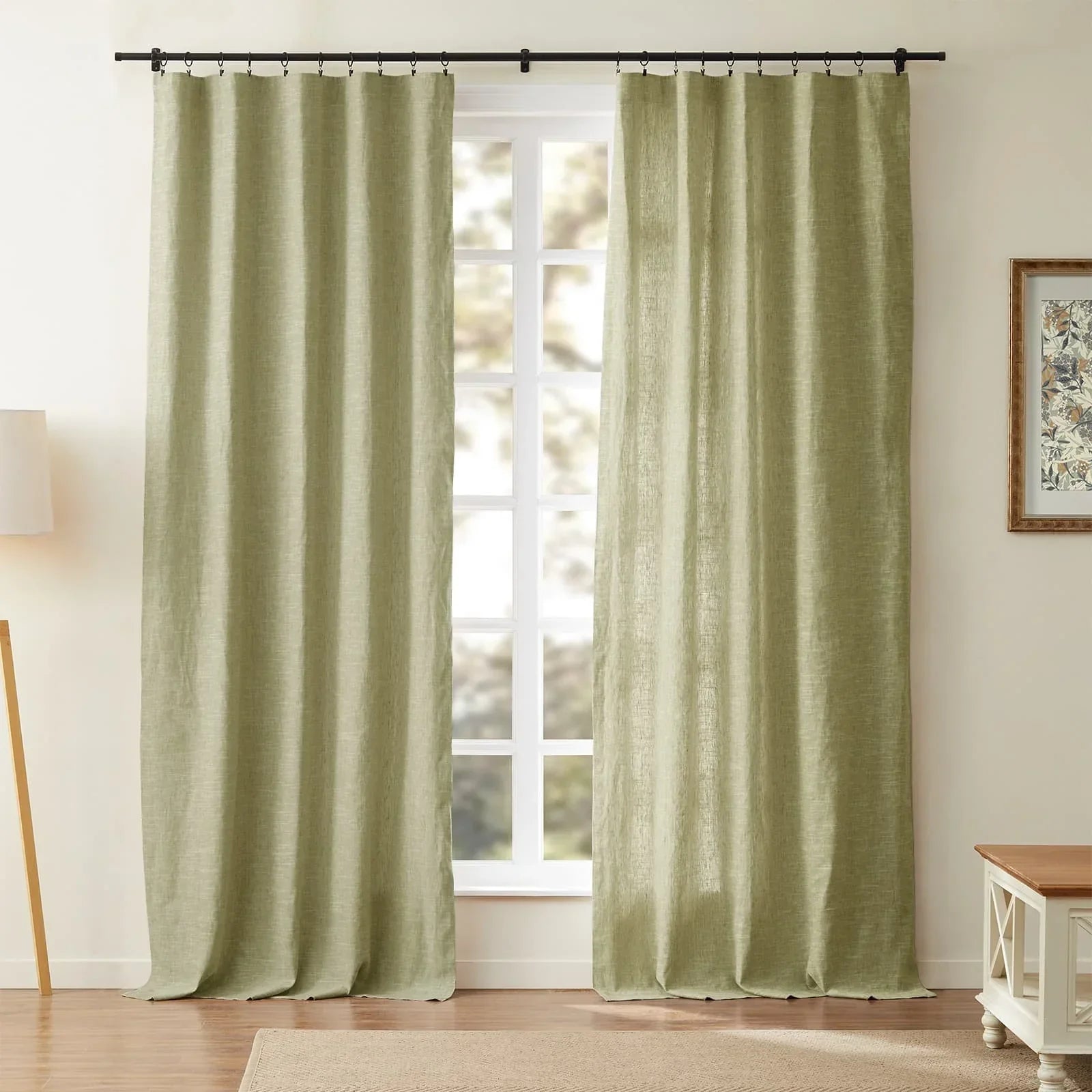 Aira Luxury Linen Cotton Soft Curtain, Bedroom Soft Top 