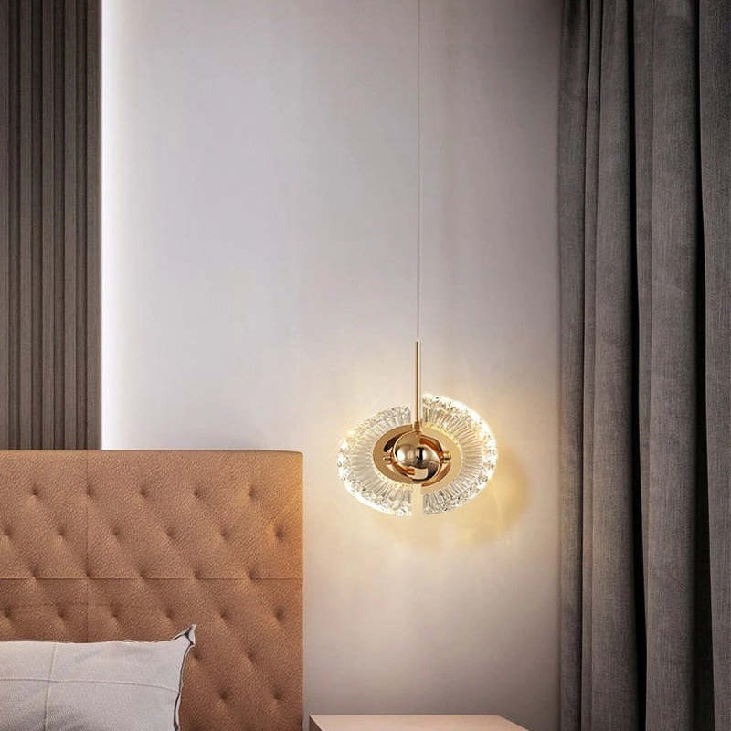 Modern Swivel Pendant Lamp Metal+Acrylic, Living Room/Bedroom