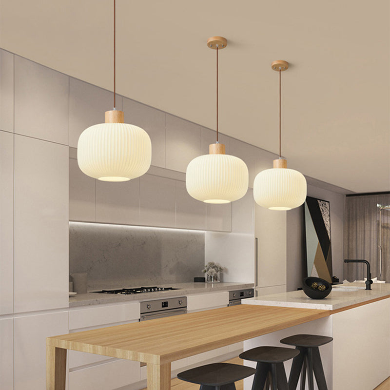 Ozawa Pendant Lamp, 2 Style, Wood&amp;Glass, Living Room/Bedroom