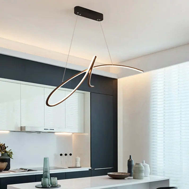 Modern LED chandelier Nordic hanging pendant Liner Chandeliers