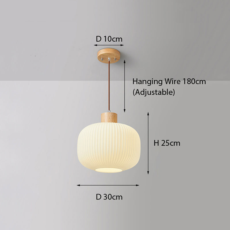 Ozawa Pendant Lamp, 2 Style, Wood&amp;Glass, Living Room/Bedroom