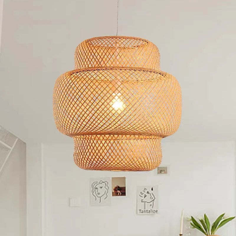 Japanese Stil Bambus Rattan Pendellampe - Las Sola-DK