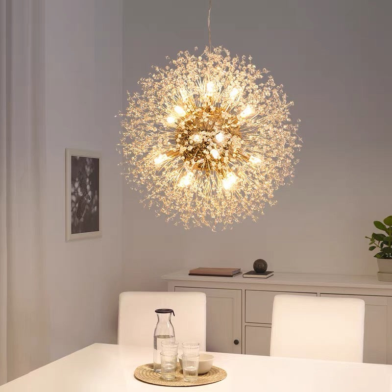 Modern Minimalist Luxury Dandelion Crystal Chandelier for Bedroom and Living Room 