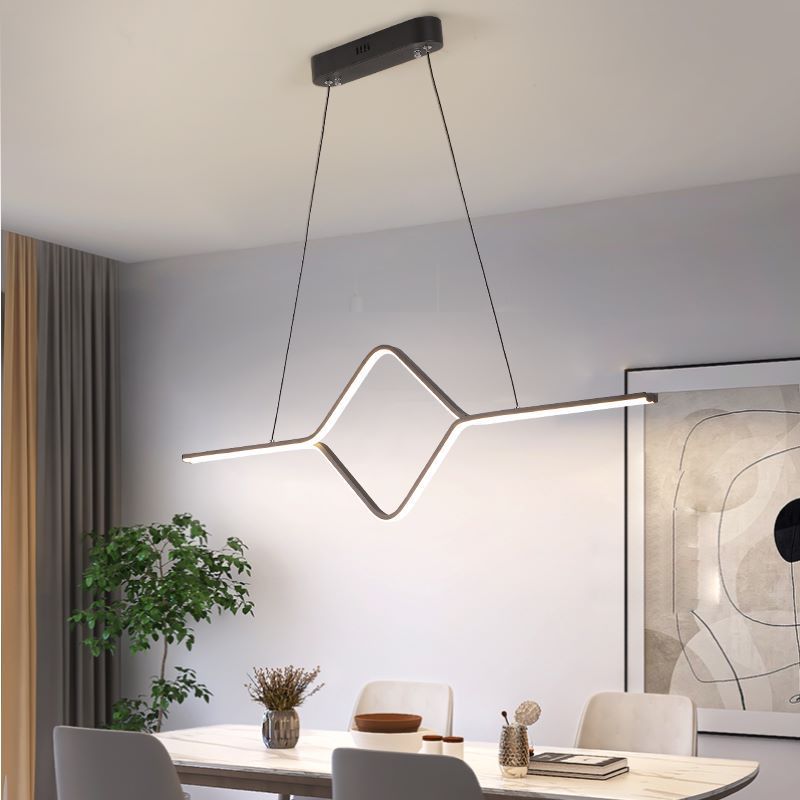 Modern simple hanging linear chandeliers 