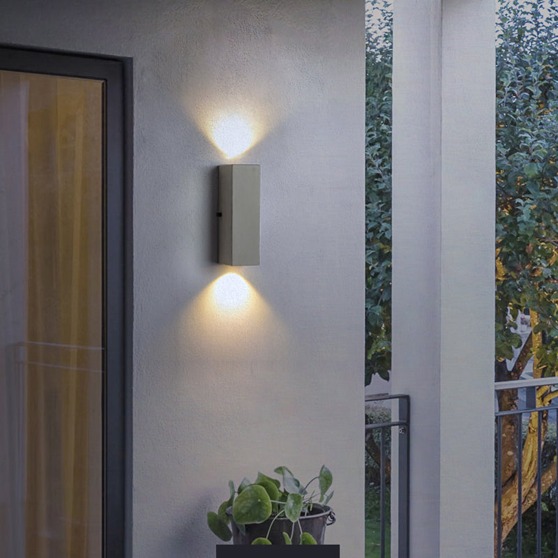 Zaid Outdoor Wall Lamp in Cement, 2 Styles