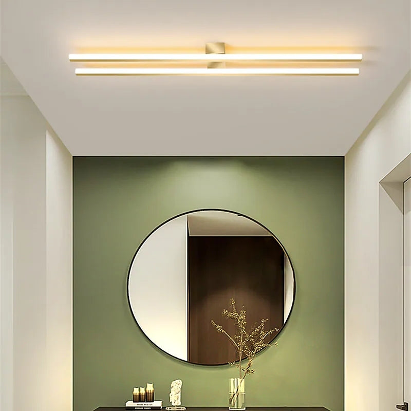 Modern linear ceiling lamp for hallways