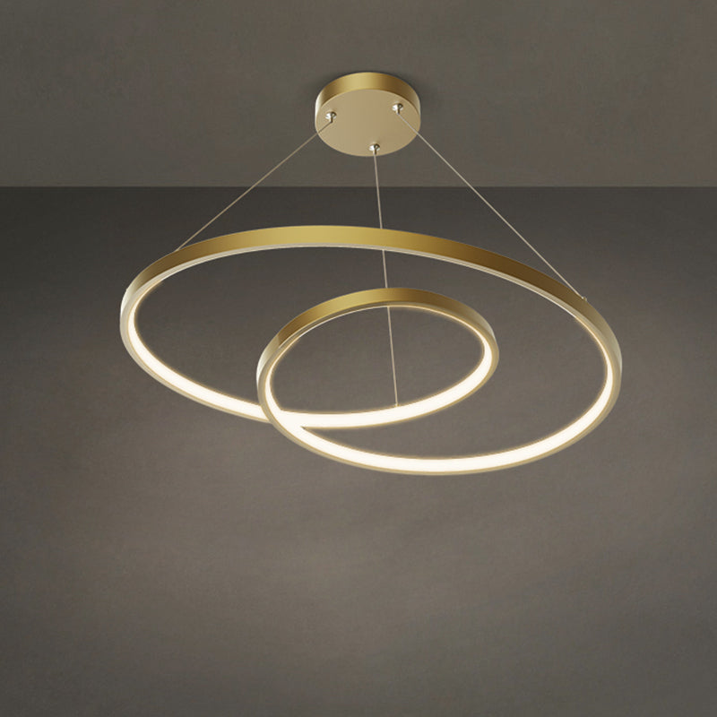 Arisha Pendant lamp Curved circle, Pure copper 