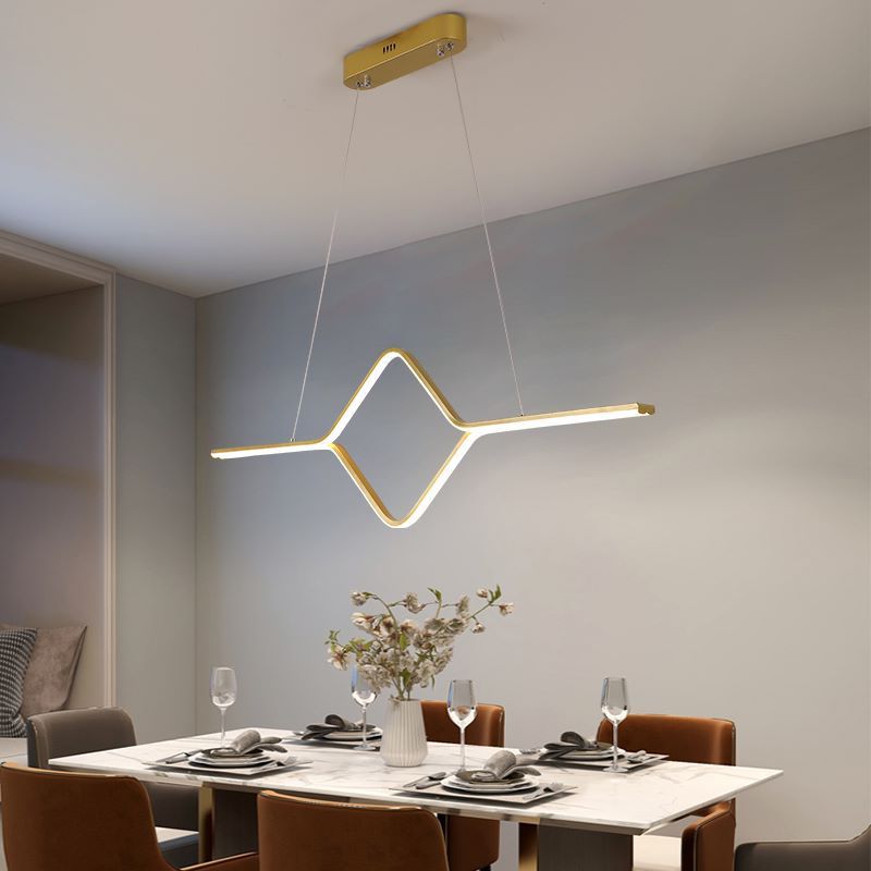 Modern simple hanging linear chandeliers 