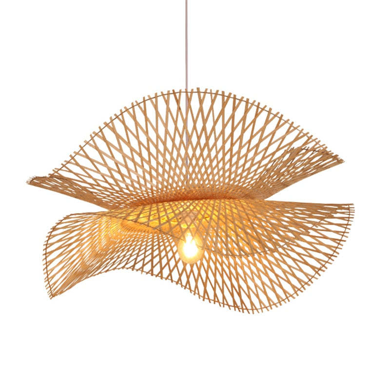 MutoBambus lysekrone Rattan-lampe fra Teahouse, Håndlavet lysarmatur i rattan - Las Sola-DK