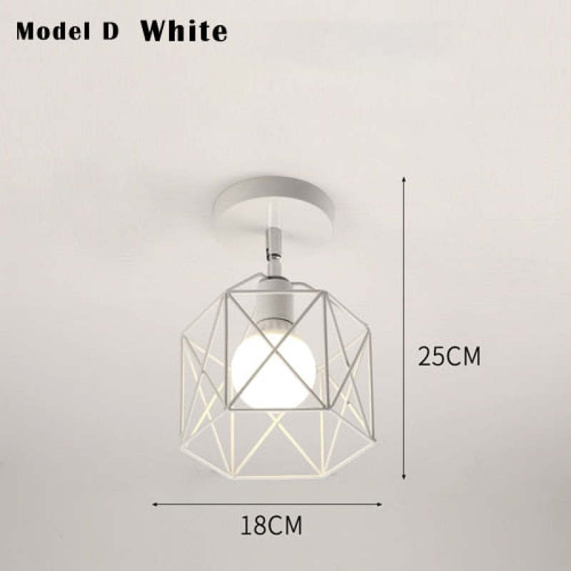 Vintage Farverig LED-loftslampe Retningsjusterbar pendel, sort/hvid - Las Sola-DK