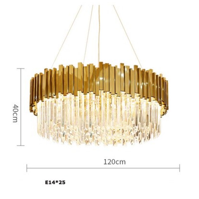 Light Luxury crystal Chandeliers Atmosphere Lsekrone Lamp 