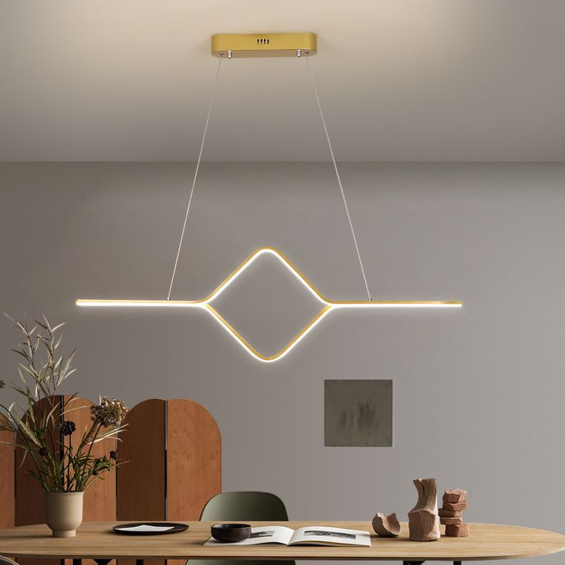 Modern simple hanging linear chandeliers 