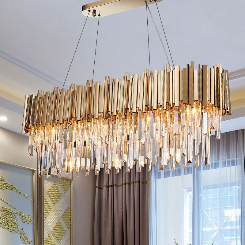 Light Luxury crystal Chandeliers Atmosphere Lsekrone Lamp 