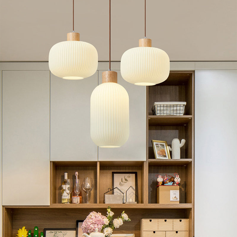 Ozawa Pendant Lamp, 2 Style, Wood&amp;Glass, Living Room/Bedroom